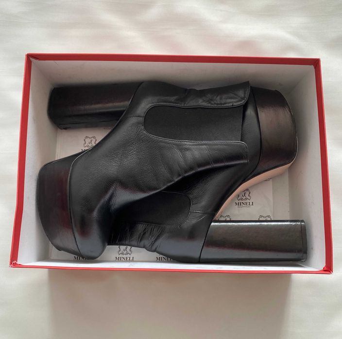 Botine dama, Mineli, piele naturala, 38