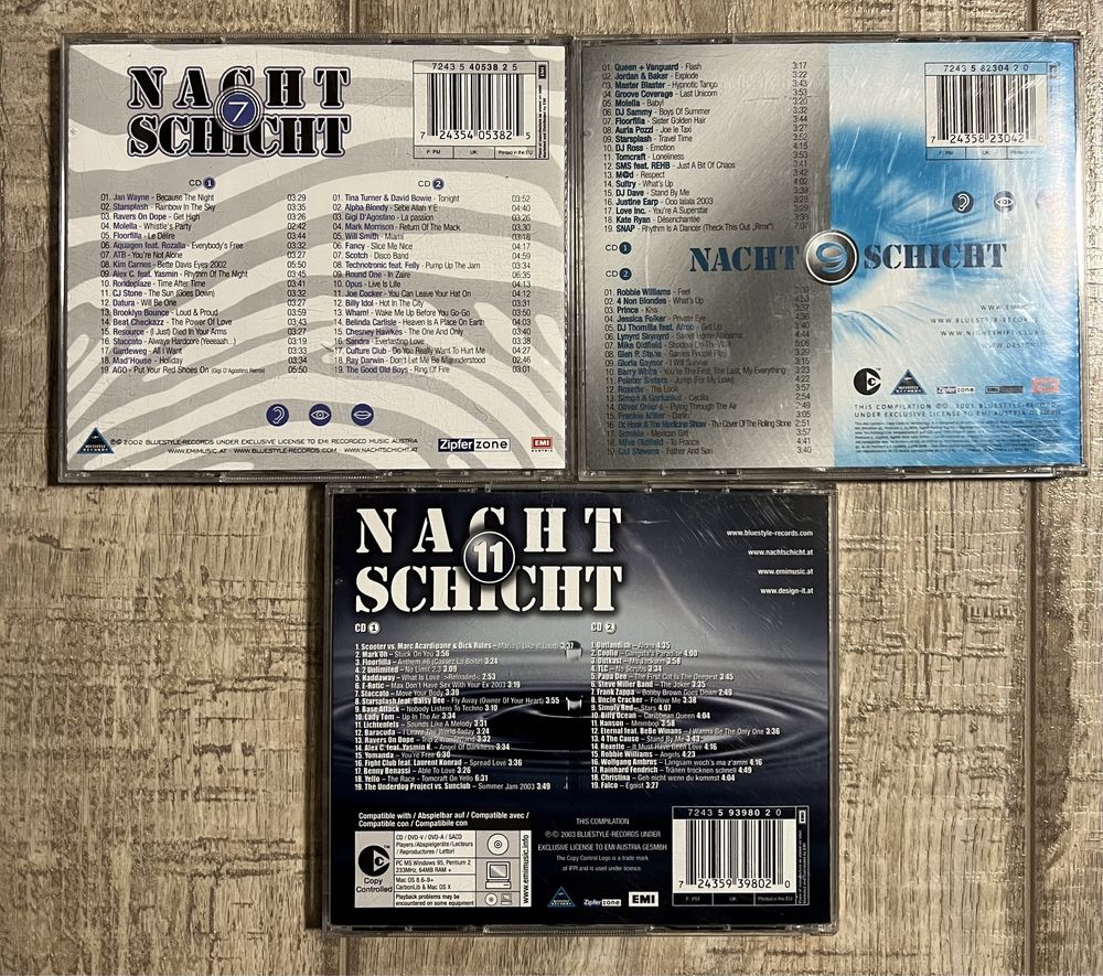 Cd-uri originale Nachtschicht (techno/house)