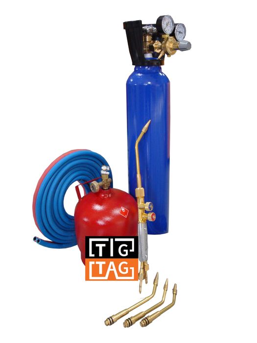 Оксиженна ТИГТАГ горелка за запояване комплект готов за работа