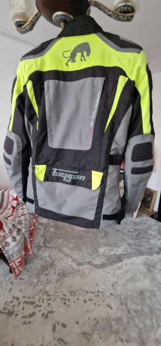 Furygan Apalaches jachetă de motocicletă negru-galben-fluo