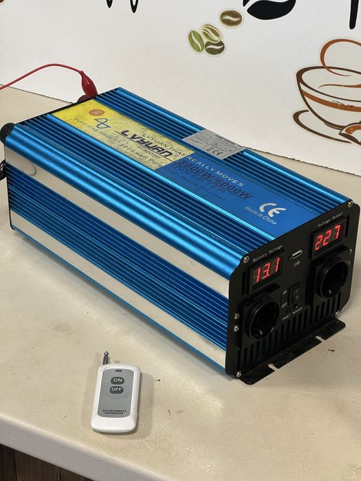 Инвертор преобразовател пълна чиста синусоида 12v - 220v - 6000W