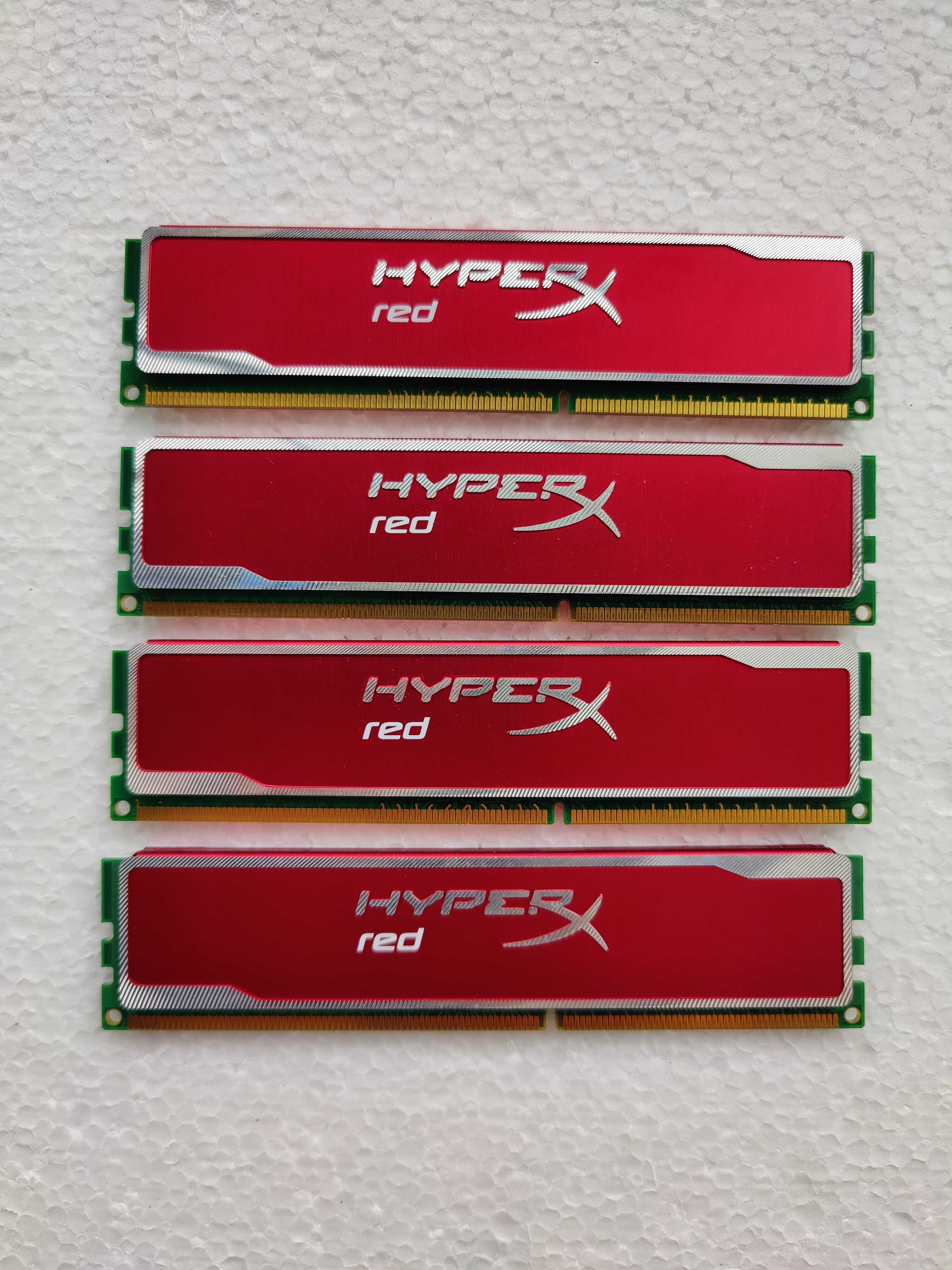 Kit Memorii ram Kingston HyperX red KHX16C9B1RK, 4 bucati x 2 Gb ddr3