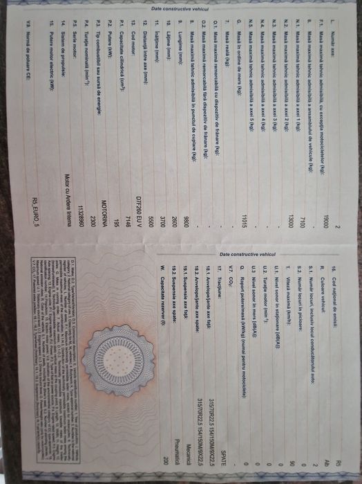 Vand/ schimb VOLVO Frigorific  FE 260 19t.