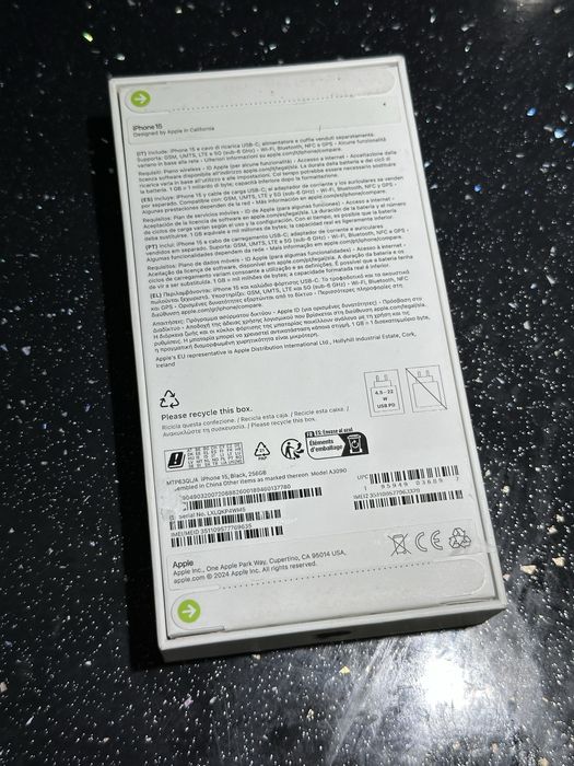 Iphone 15 Black 256GB Неразпечатан! Гаранция!