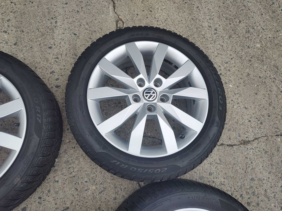Jante 17 originale VW Passat B7 B8 Golf 7 8 T-roc  anvelope 205 50 17