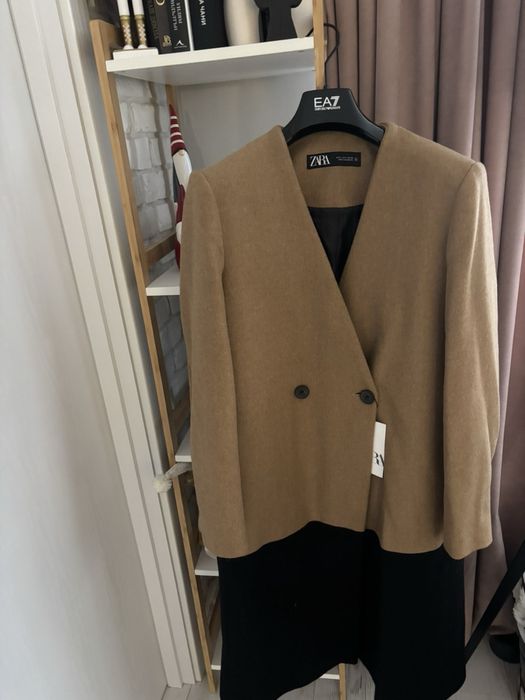 Палто Zara със вълна в състава