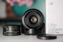 Обектив Sony E 35mm f/1.8 OSS (SEL35F18) + подарък 3 филтъра