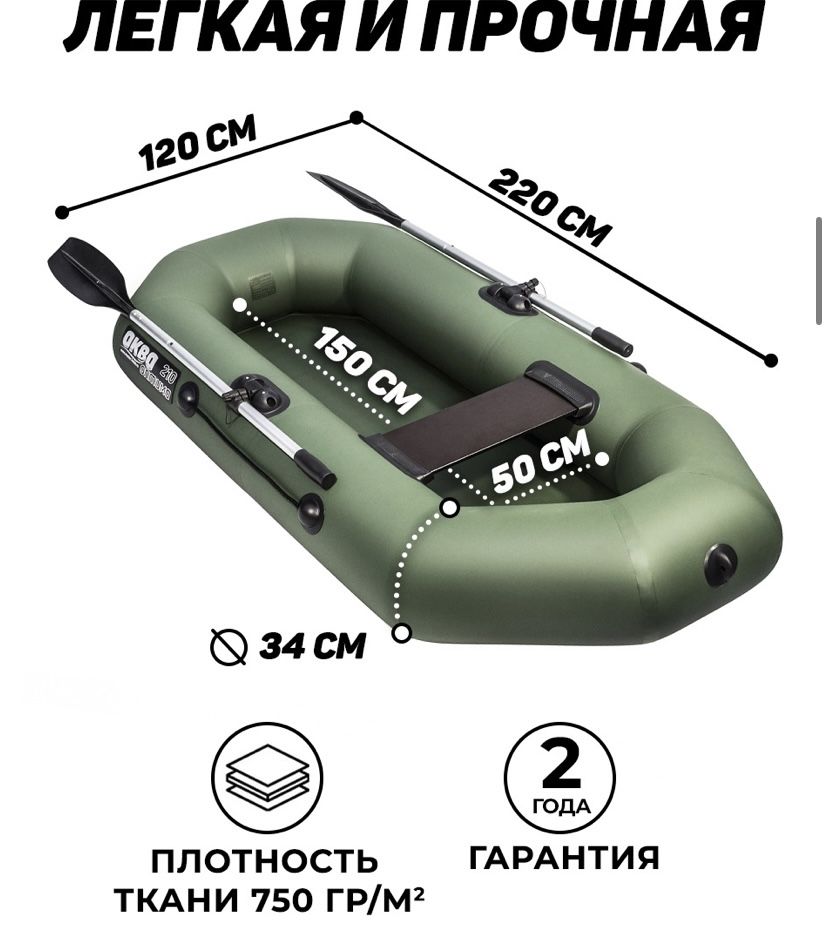 Лодка надувная, однаместная, отличного качества