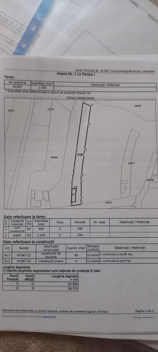 Casa și teren la tara  la 10 min/15 km de Focsani.