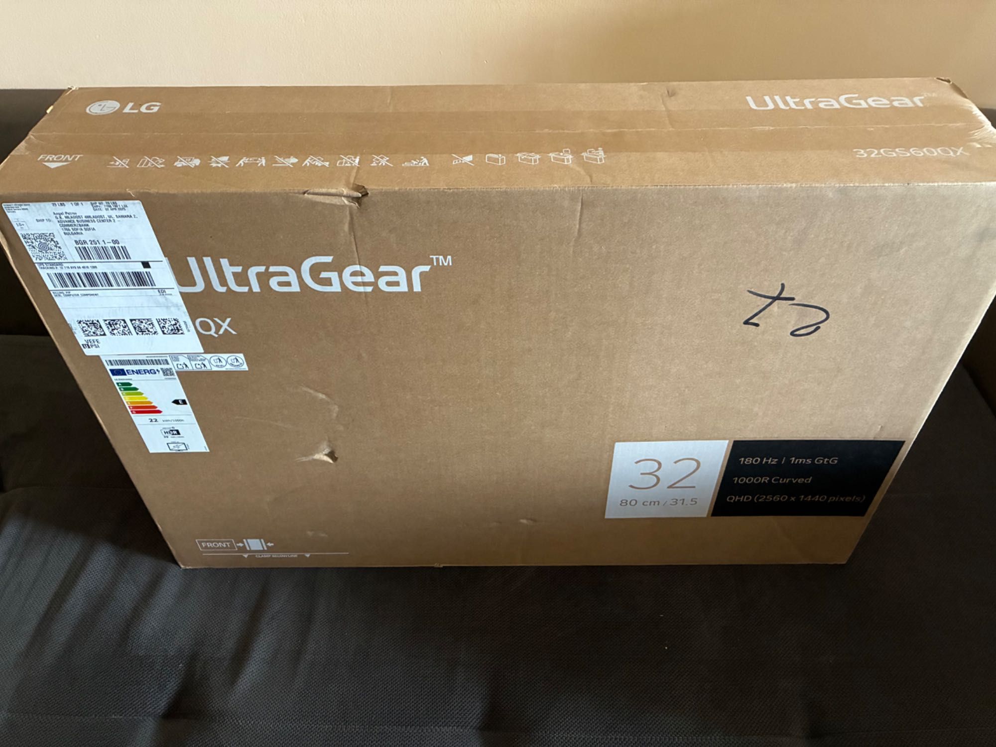 Чисто нов - LG 32GS60QX 32’/180Hz/2560x1440/VA/Curved/Gaming