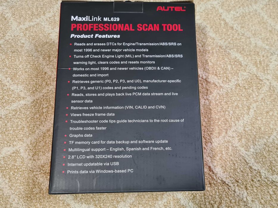 Tester Auto diagnoza Autel MaxiLink ML629 - Motor, ABS, Airbag, AT