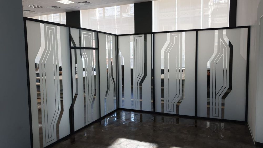 Матовый туманка оклейка для офиса и здании профессиональ мастер