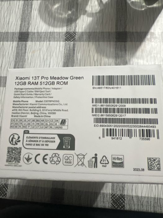 Vand xiaomi 13T Pro 512