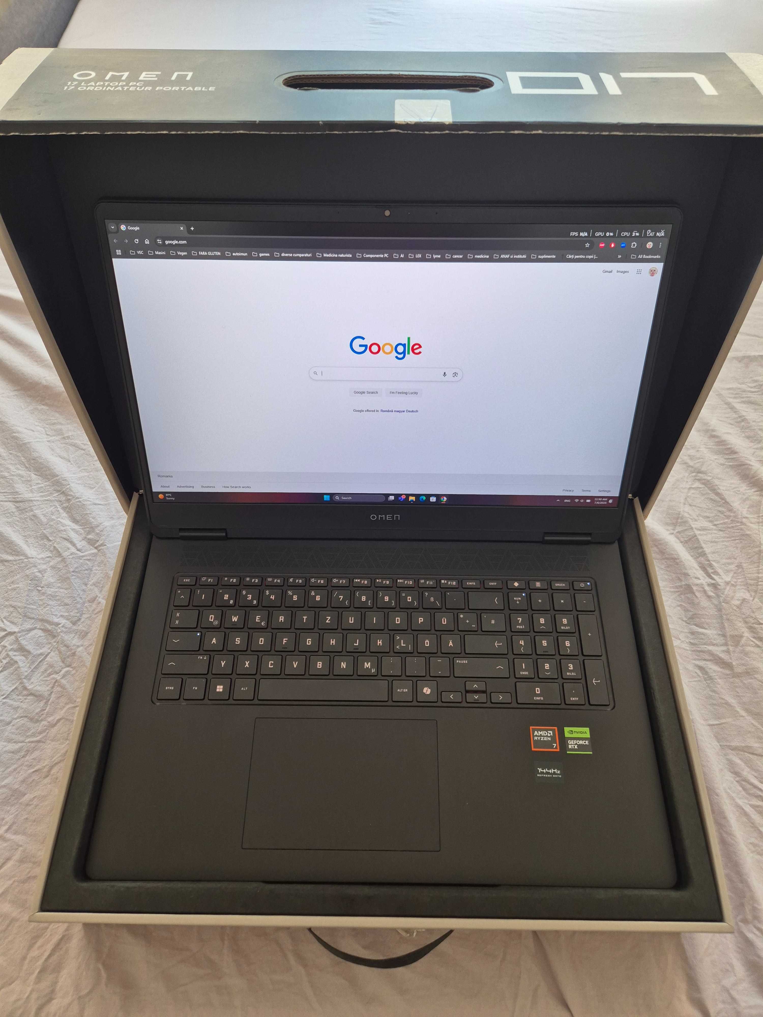 OMEN Gaming Laptop 17-db0274ng (A4CU7EA) 17.3" inch - model 2024 nou