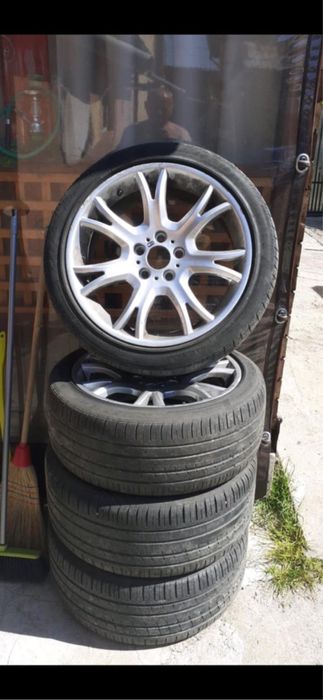 Set jante si cauciucuri BMW X3, vara, în stare foarte bună