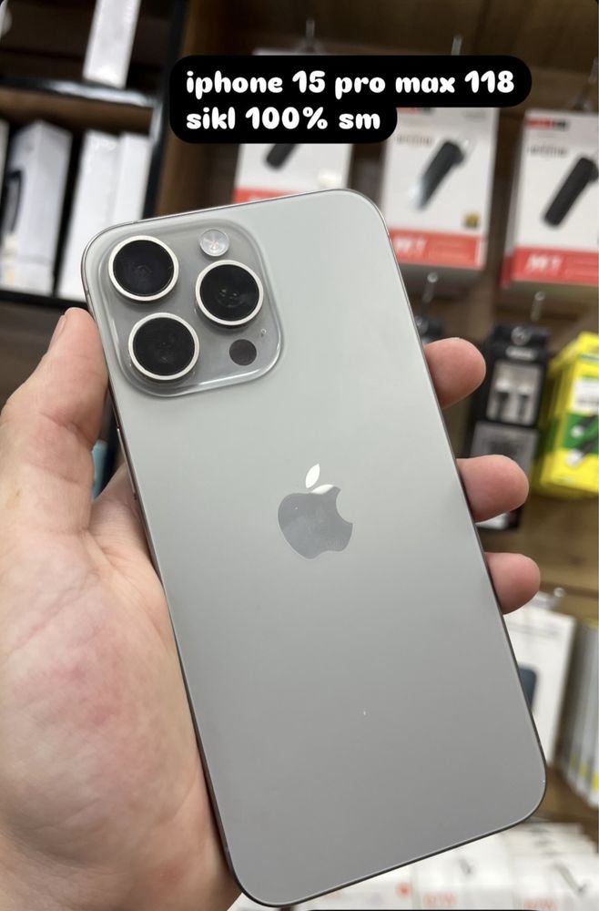 Iphone 15 pro max yomkost 100%