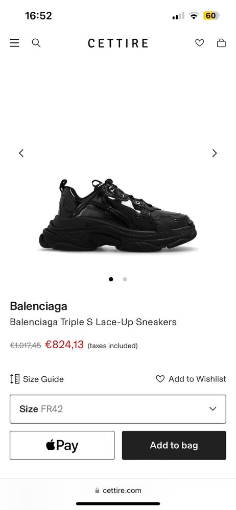 Balenciaga Triple S Lace Up Marime 41