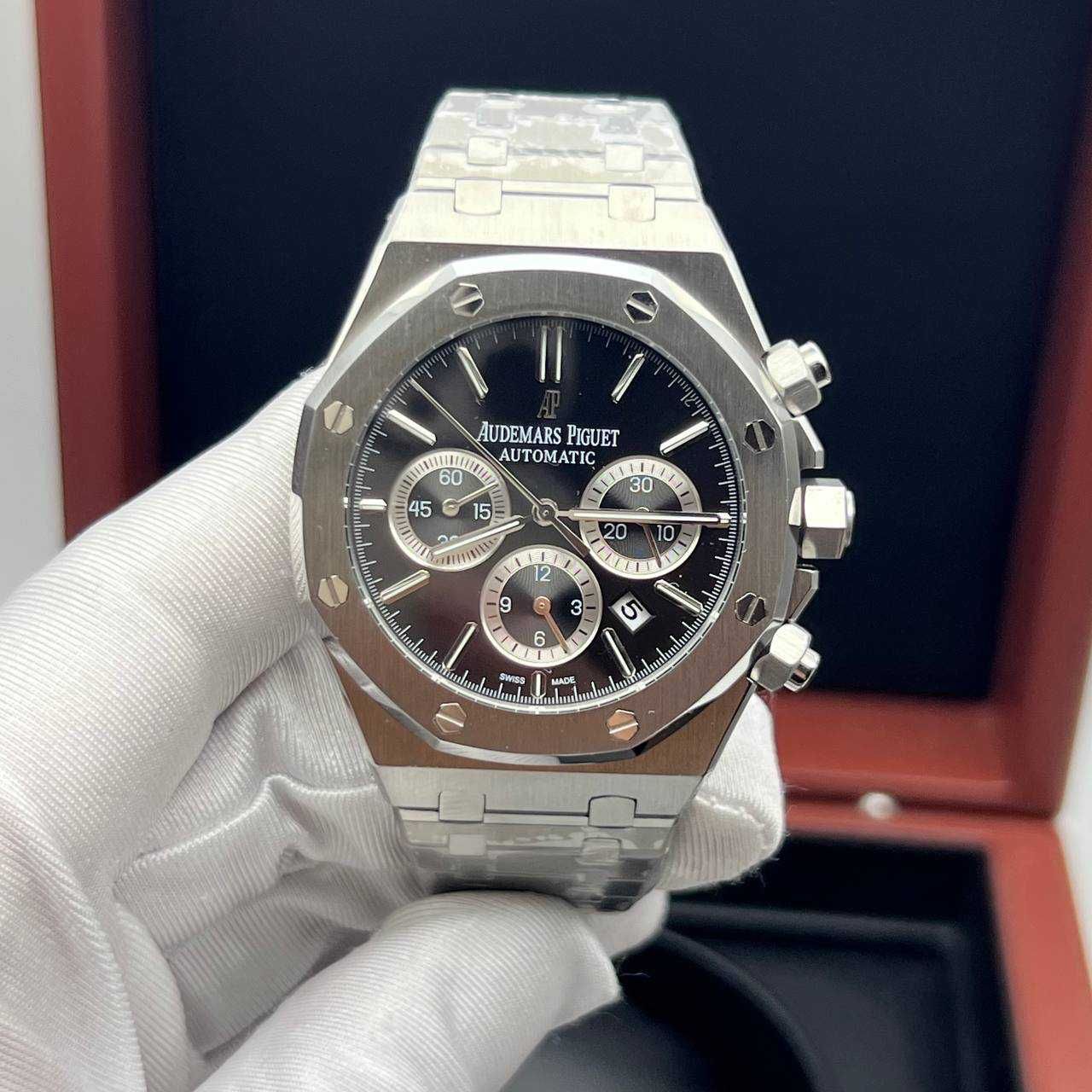 audemars piguet royal oak silver black automatic chrono