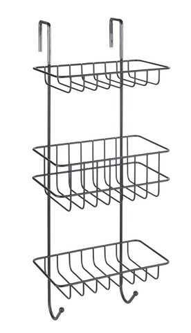 Etajera baie dus cu agatare fara gaurire |WNK 359495 Negru