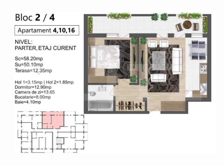 Apartament 2 camere in bloc nou – finalizare primavara 2026