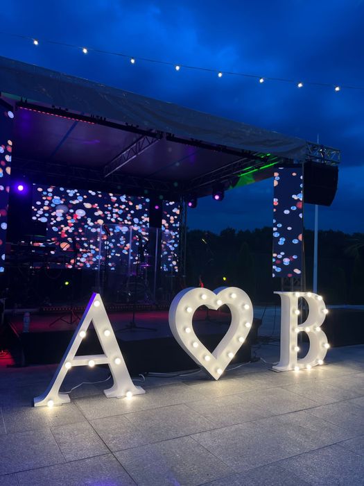 Litere volumetrice luminoase cifre majorat aniversare botez nunta