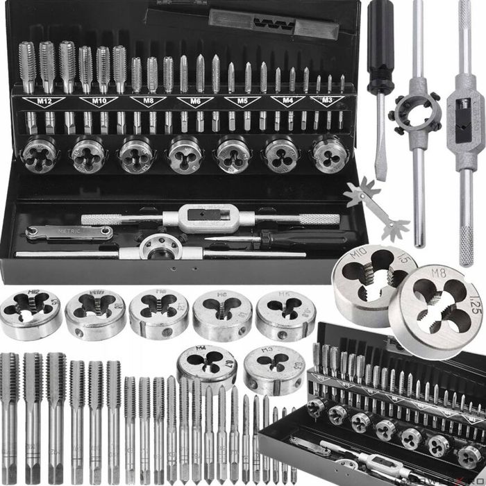 Trusa filiere si tarozi M3-M12, 32 piese, Verke