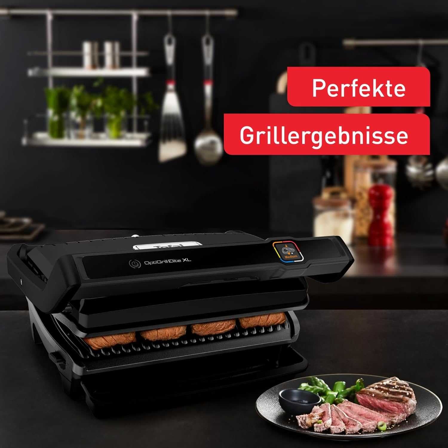 Tefal GC760812 OptiGrill Elite XL Мултифункционален Грил, 2200W, Черен