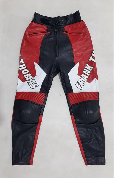 Pantaloni moto piele, FRANK THOMAS, S, bărbați