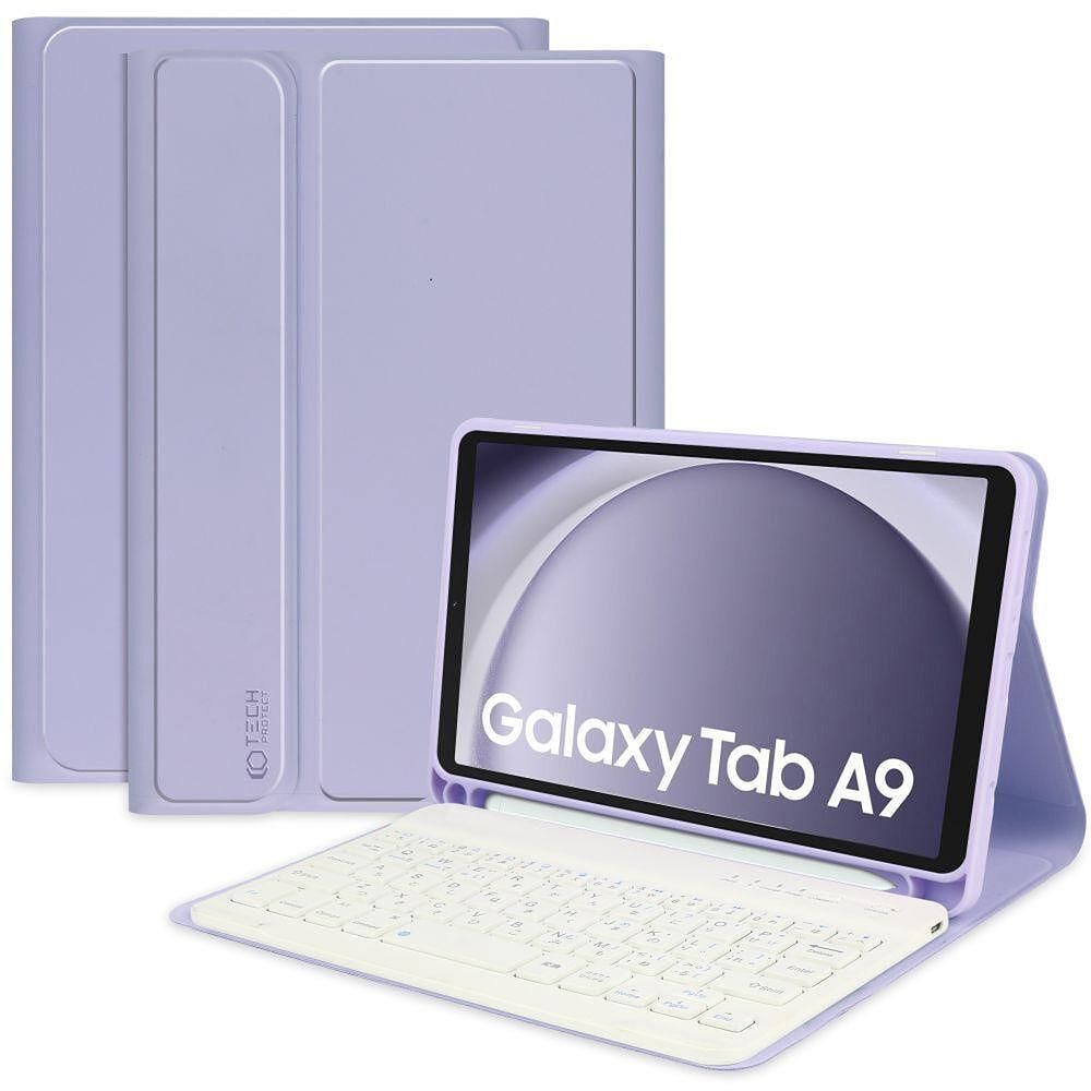 Калъф sc pen + клавиатура за galaxy tab a9 8.7 x110 / x115 lavender