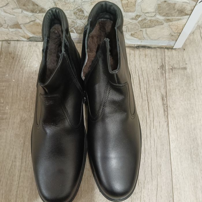 Ботинки зимние кожаные