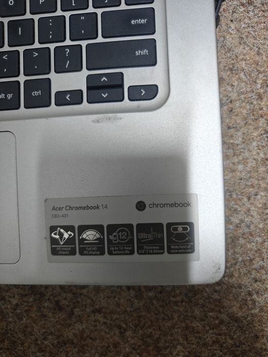 Laptop acer Chromebook 14 intel n3160 4gb 64gb sistem operare Chrome