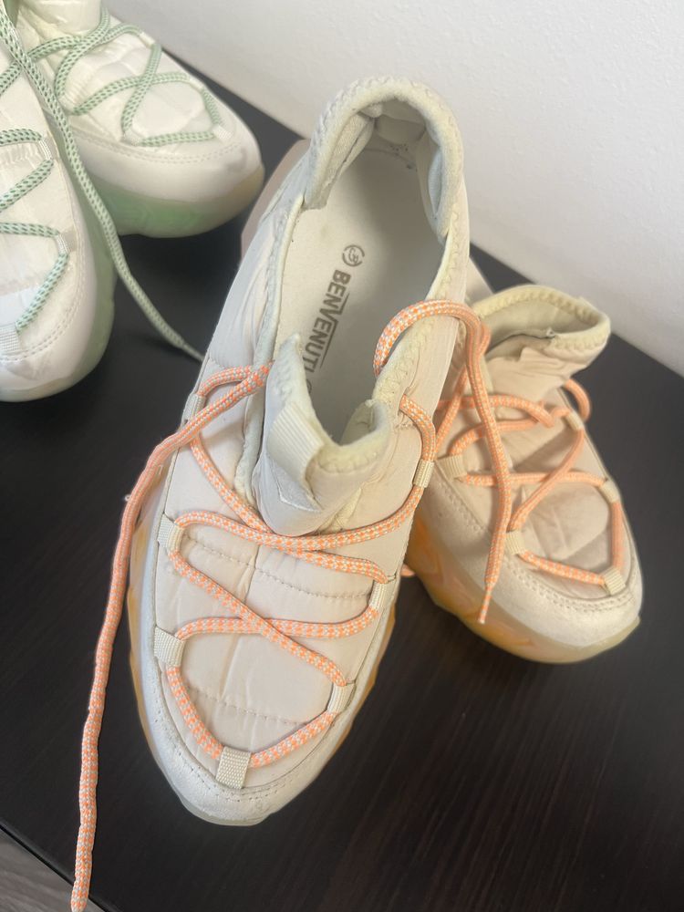 Adidas benvenuti culoare crem cu portocaliu