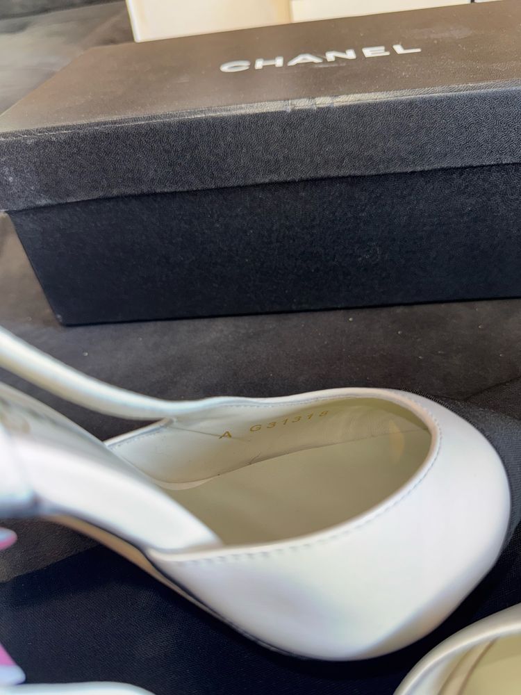 Pantofi Chanel Slingback- piele naturala/marime 39/full box