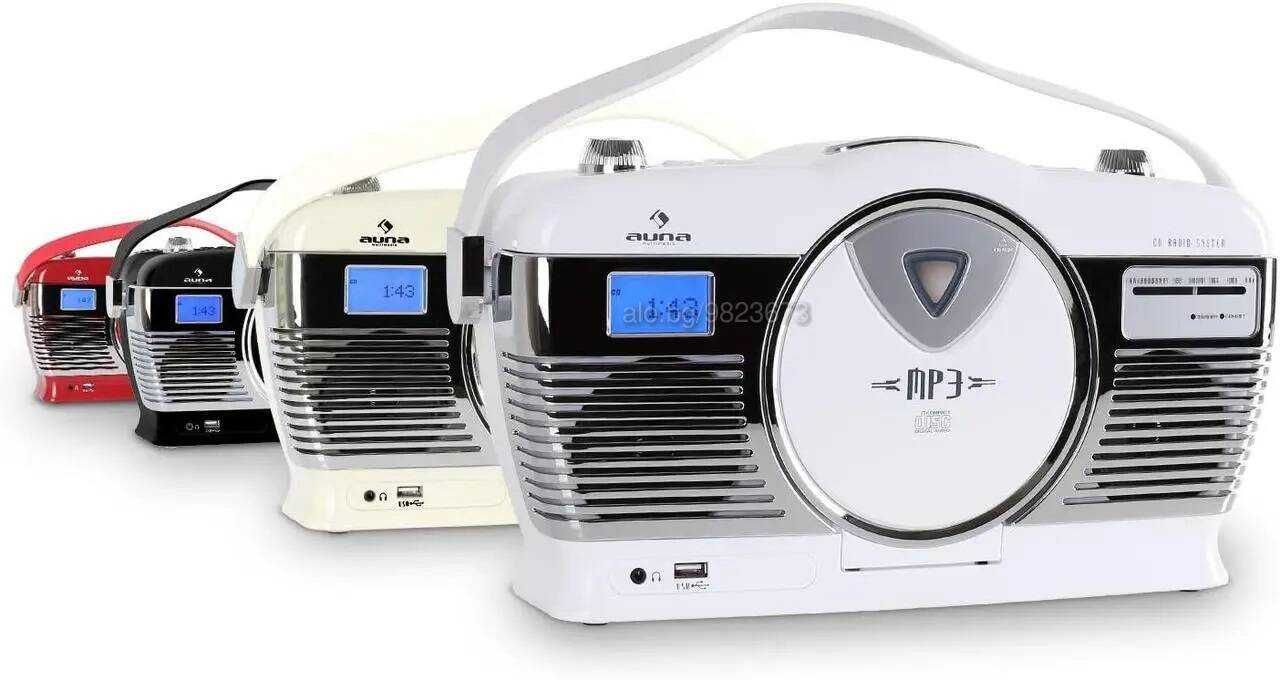 НОВО Немско Ретро Радио с ГАРАНЦИЯ AUNA RCD 10009117 Различни Цветове