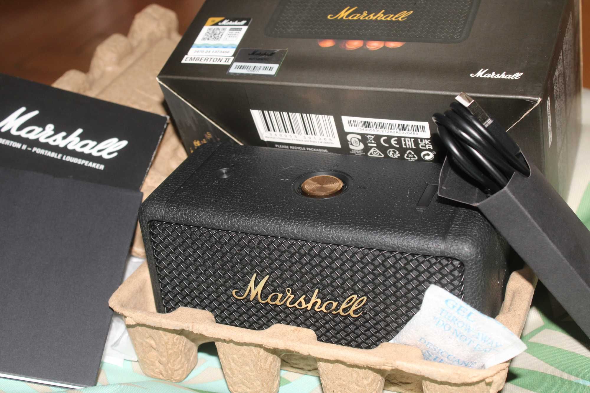 Оригинална тонколона Marshall Emberton II Bluetooth, Черна