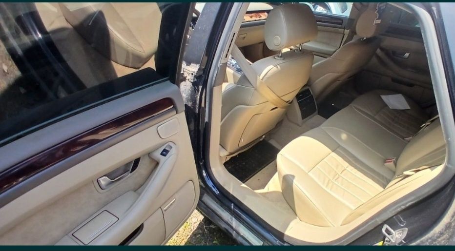 Scaune bancheta piele crem Audi A8 D3 2003-2009