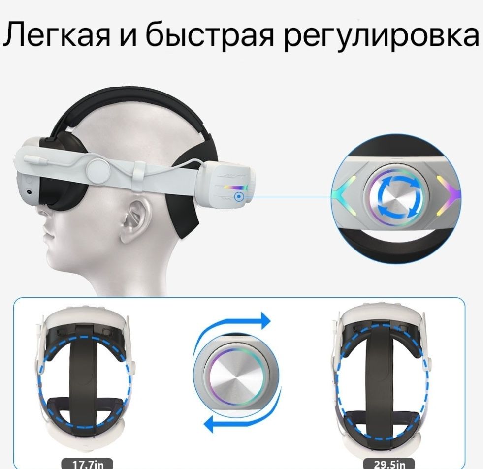Крепление с аккумулятором-12000мах Меta Quest 3/3s