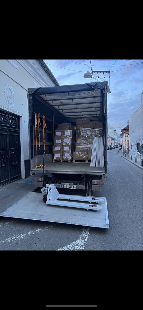 Servicii de transport marfa, mutari, debarasari (duba cu lift+liza)