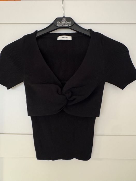 Sandro блуза черна
