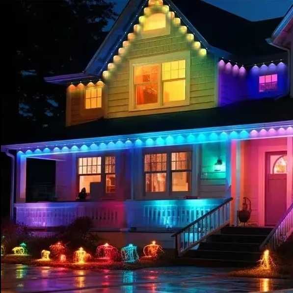 Instalatie permanenta streasina cu 20 led-uri pixel impermeabila 15m