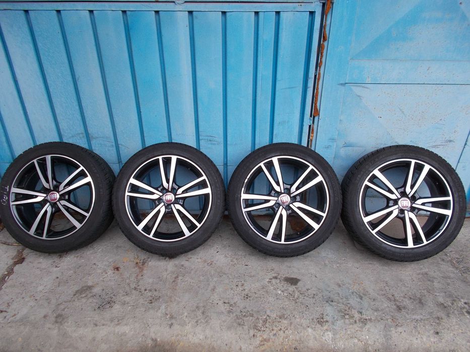 set jante Fiat originale pe 17 cu anvelope M+S 225 45 17 ca noi