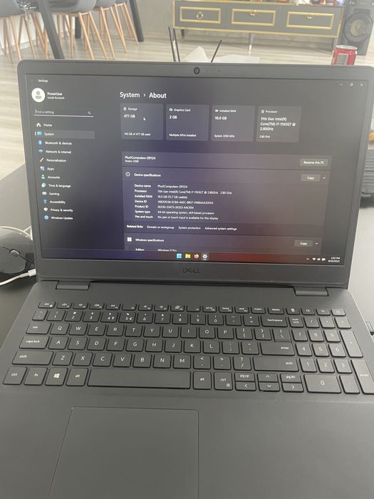 Dell Vostro 3500 i7-1165g7 |16gb Ram SSD 512GB MX330 Laptop Bussines