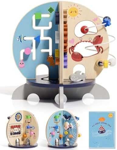 Нов Монтесори дървен куб играчка – забавление и учене за бебе 6-18 м.