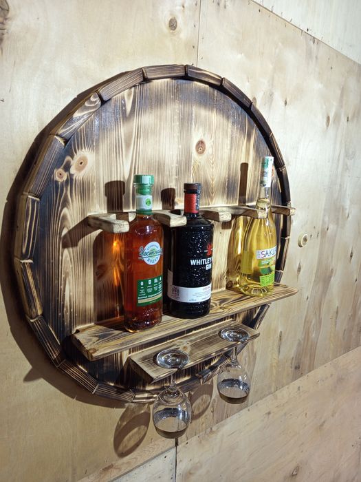 Мини бар винная полка на стену