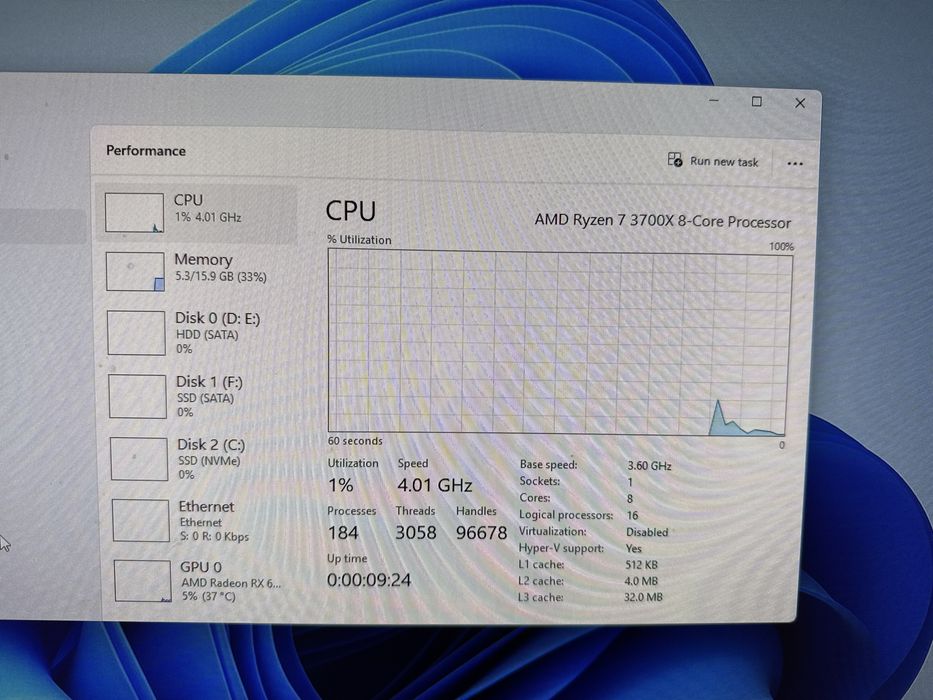 PC Gaming RX 6650XT Ryzen 7 3700X 16GB DDR4 3600MHz 1,7TB Stocare