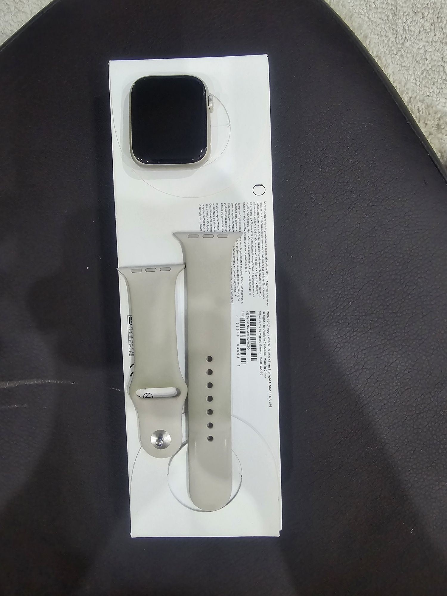 Apple Watch, seria 9,45 mm Starlight Al Star,SB M/L GPS