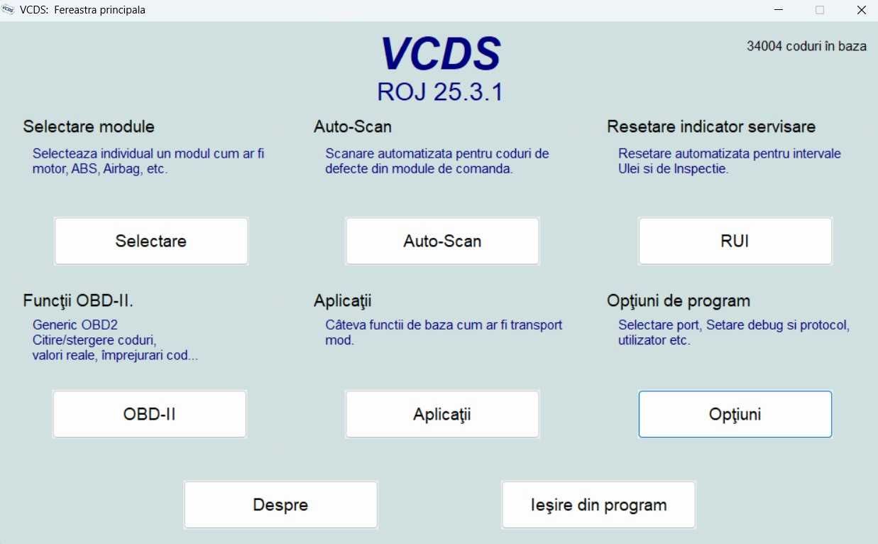 Tester VCDS ATMEGA cu SOFT 25.3.1 EN/RO din IUNIE 2025