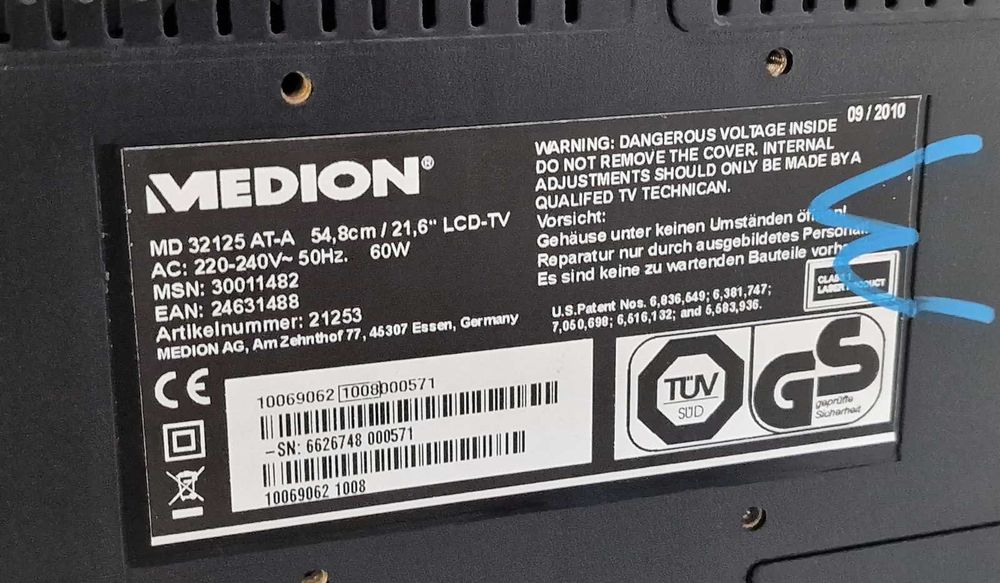 Televizor bucatarie - Medion MD 32125 - 22 inch/56 cm - impecabil