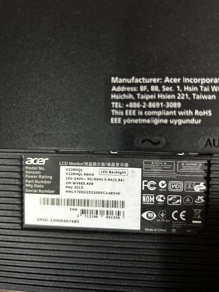 Vand monitor Acer