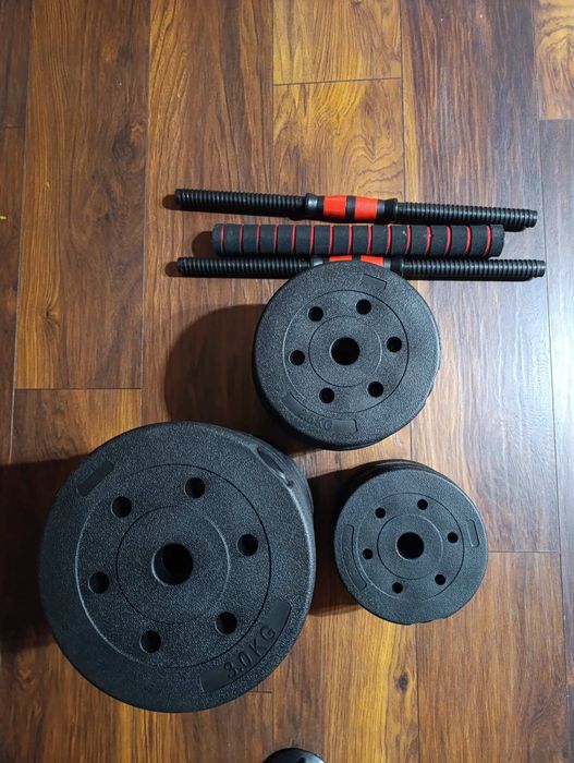 Комплект дъмбели и лост дебели 40 кг